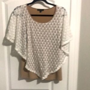 Simplicity tank with attached sheer cape